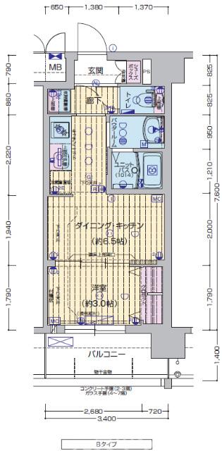プレサンスTHE KYOTO粋都 の間取り