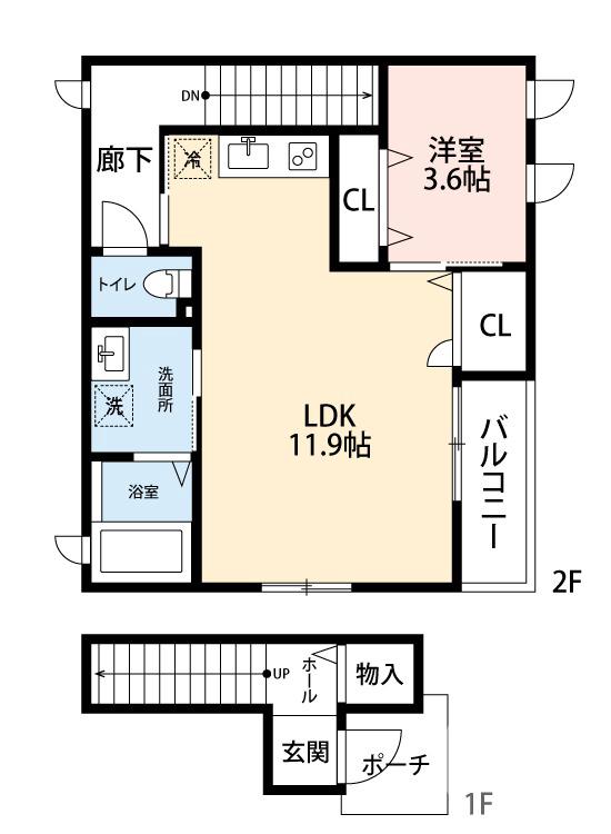 北花田町の完工年月(2017年12月)築の賃貸アパートの間取り