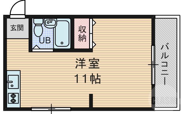 西淡路の完工年月(1987年2月)築の賃貸マンションの間取り
