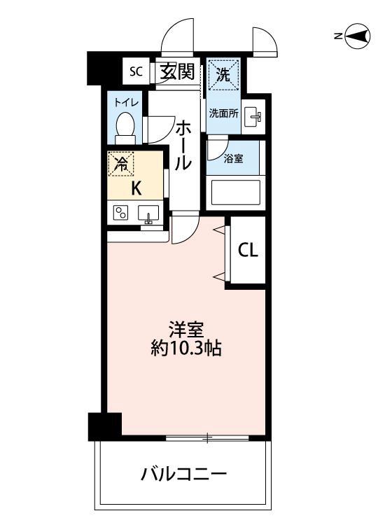 垂水町の完工年月(2009年1月)築の賃貸マンションの間取り