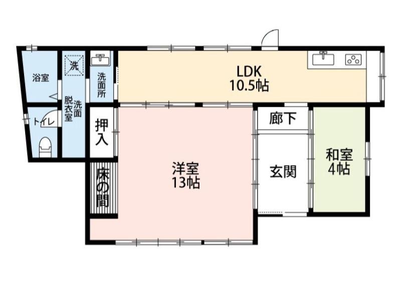 平井町の完工年月(1962年1月)築の賃貸一戸建ての間取り