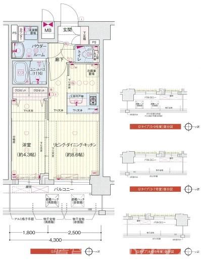 プレサンスTHE KYOTO彩美の間取り