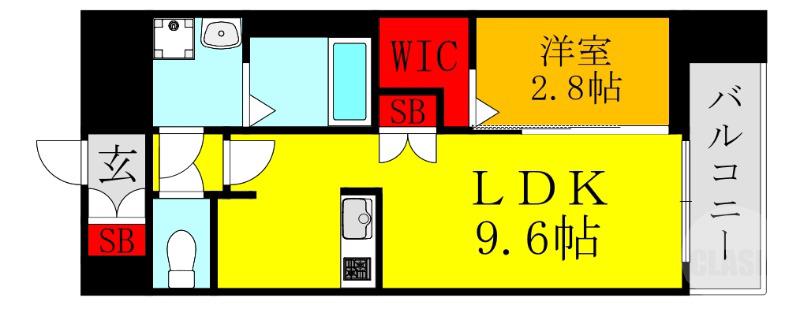 上新庄の完工年月(2025年4月)築の賃貸マンションの間取り