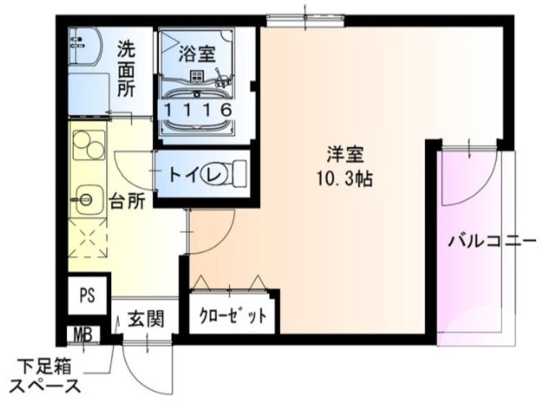百舌鳥本町の完工年月(2025年3月)築の賃貸アパートの間取り