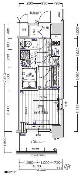 菅原の完工年月(2021年3月)築の賃貸マンションの間取り