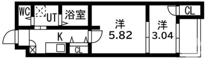 寺地町東の完工年月(2025年12月)築の賃貸マンションの間取り