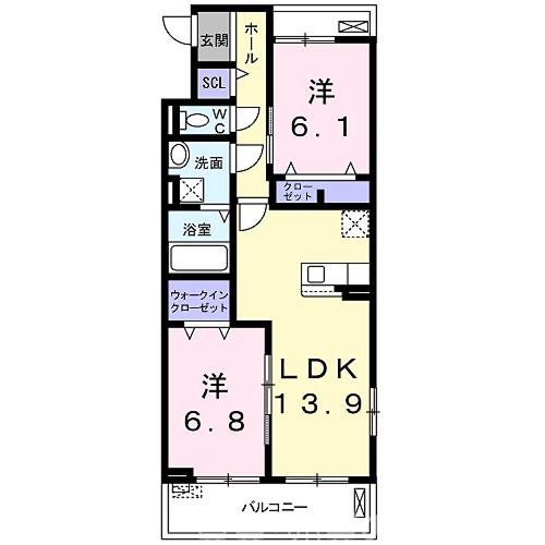 エスポワールⅥの間取り