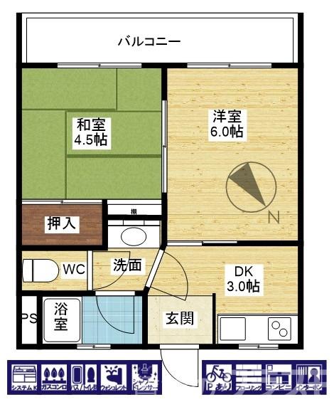 メゾン東栄豊南マンションの間取り