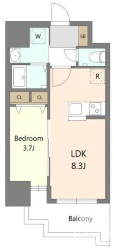 熊野町東の完工年月(2025年10月)築の賃貸マンションの間取り