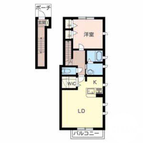 賑町の完工年月(2009年2月)築の賃貸アパートの間取り