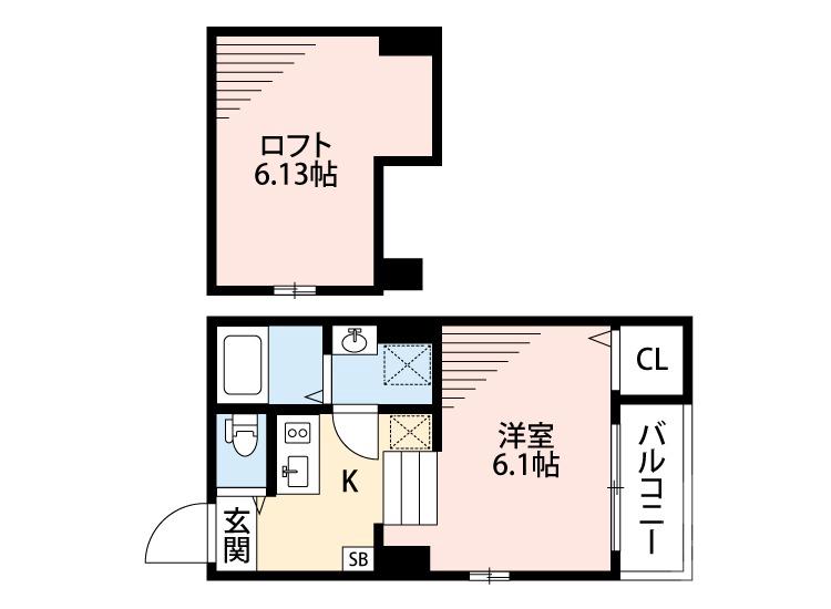 寿町の完工年月(2019年1月)築の賃貸アパートの間取り