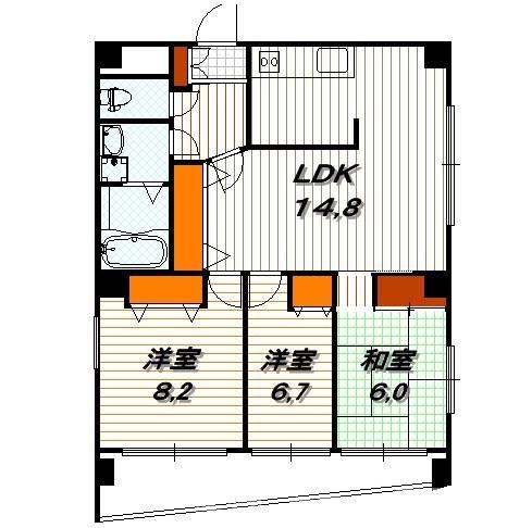 GARNET RESIDENCE上桂の間取り