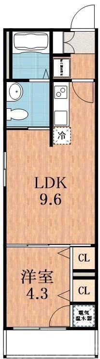 背戸口の完工年月(2017年7月)築の賃貸アパートの間取り
