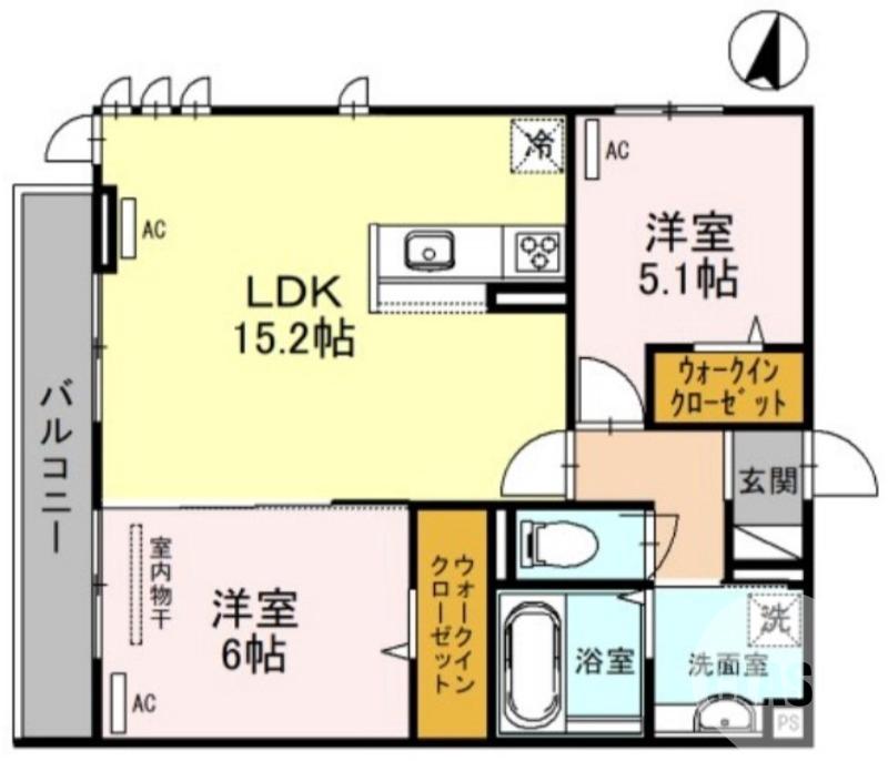 百舌鳥梅北町の完工年月(2021年3月)築の賃貸アパートの間取り