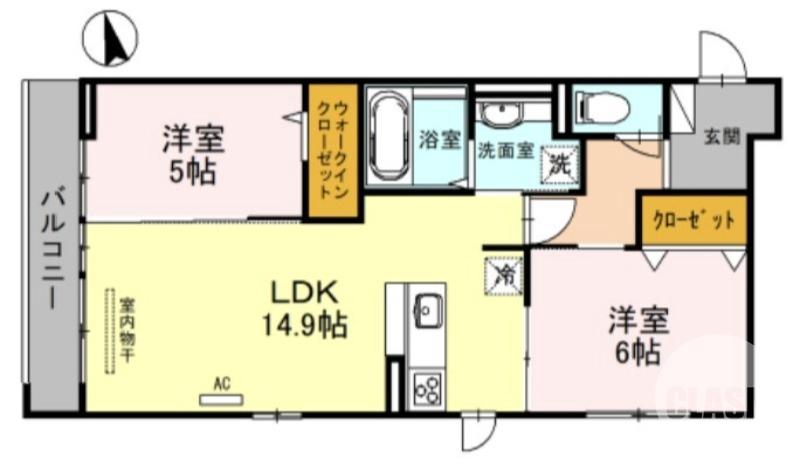 東雲東町の完工年月(2021年2月)築の賃貸アパートの間取り