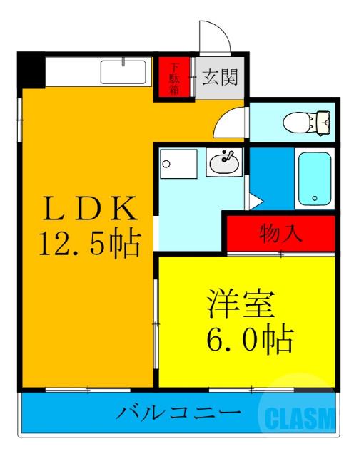 豊里の完工年月(1988年5月)築の賃貸マンションの間取り