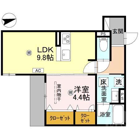 蔵垣内の完工年月(2026年2月)築の賃貸アパートの間取り