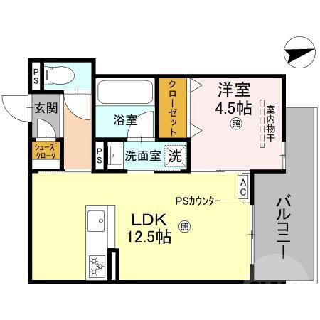 蔵垣内の完工年月(2026年2月)築の賃貸アパートの間取り
