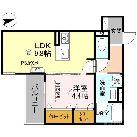 蔵垣内の完工年月(2026年2月)築の賃貸アパートの間取り