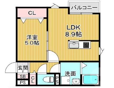 泉町の完工年月(2026年1月)築の賃貸アパートの間取り
