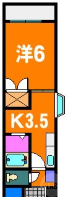 大道南の完工年月(1991年7月)築の賃貸マンションの間取り