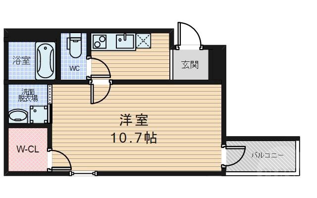 西淡路の完工年月(2020年7月)築の賃貸アパートの間取り