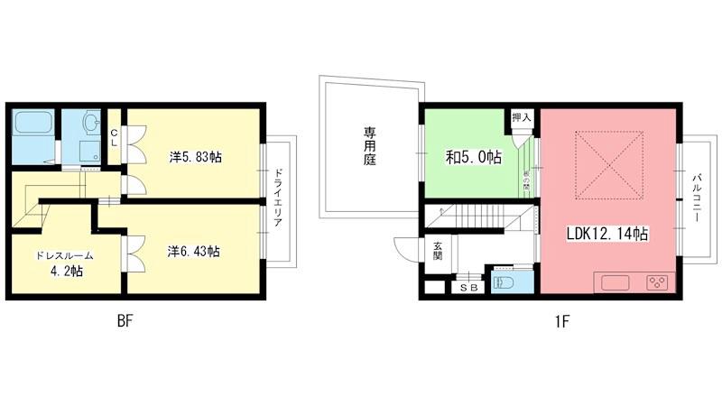 グリーンヒル北白川ウエストの間取り