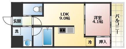 新北野の完工年月(2023年9月)築の賃貸マンションの間取り