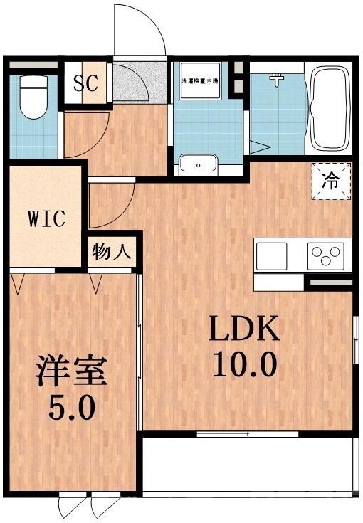 照ケ丘矢田の完工年月(2022年9月)築の賃貸アパートの間取り