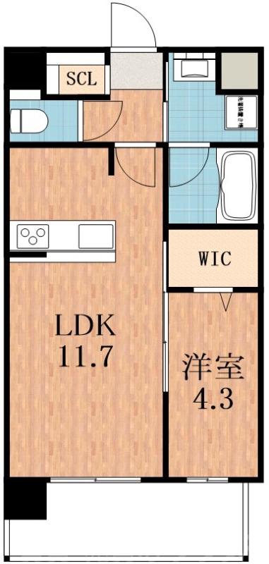 湯里の完工年月(2026年3月)築の賃貸マンションの間取り