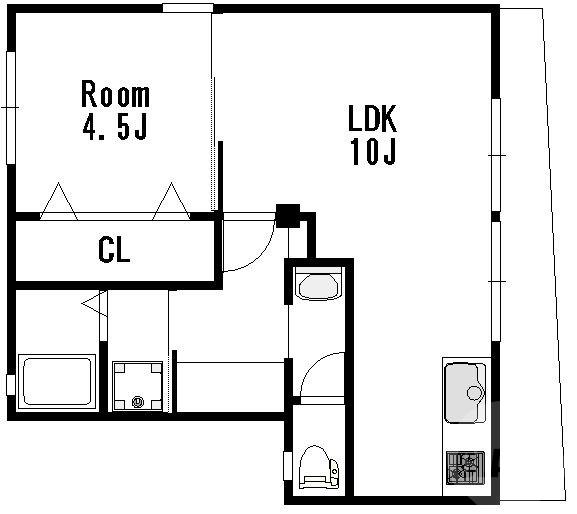 東正雀の完工年月(1988年9月)築の賃貸アパートの間取り