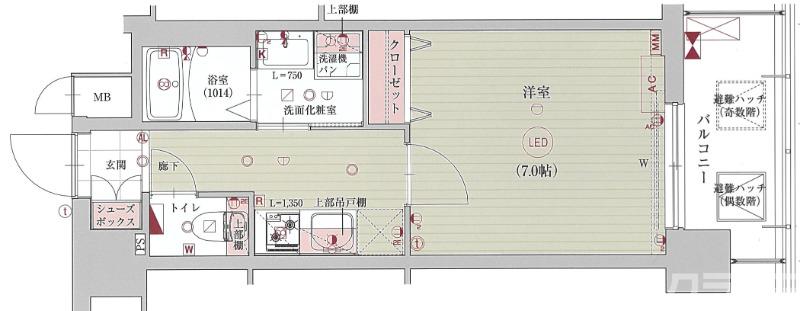 ベラジオ 雅び 京都西院Ⅱの間取り