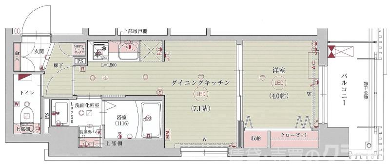 ベラジオ 雅び 京都西院Ⅱの間取り