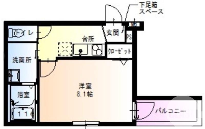 鳳中町の完工年月(2017年6月)築の賃貸アパートの間取り