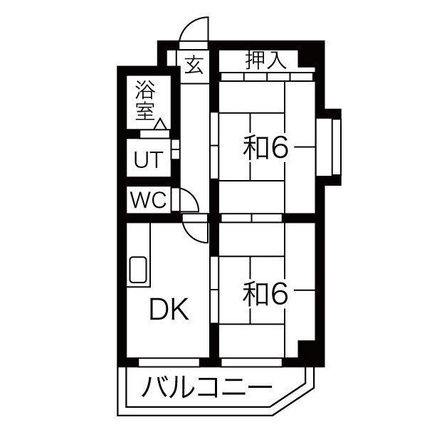井高野の完工年月(1986年12月)築の賃貸マンションの間取り