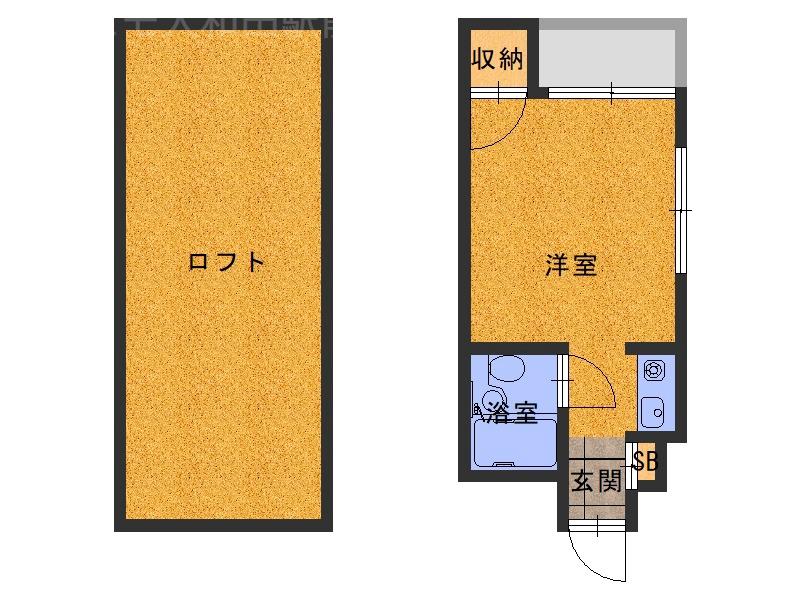 藤田町の完工年月(1989年3月)築の賃貸マンションの間取り