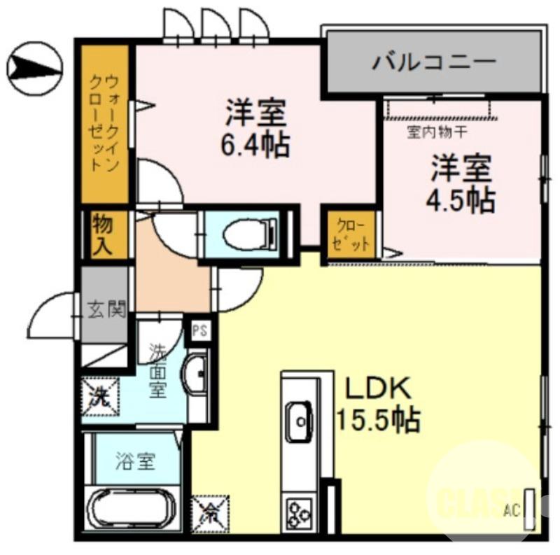 北野田の完工年月(2019年9月)築の賃貸アパートの間取り