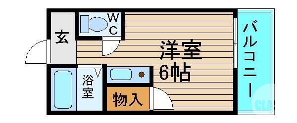 北三国ヶ丘町の完工年月(1999年3月)築の賃貸マンションの間取り