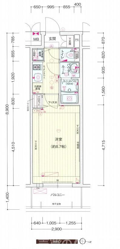 プレサンス京都鴨川の間取り