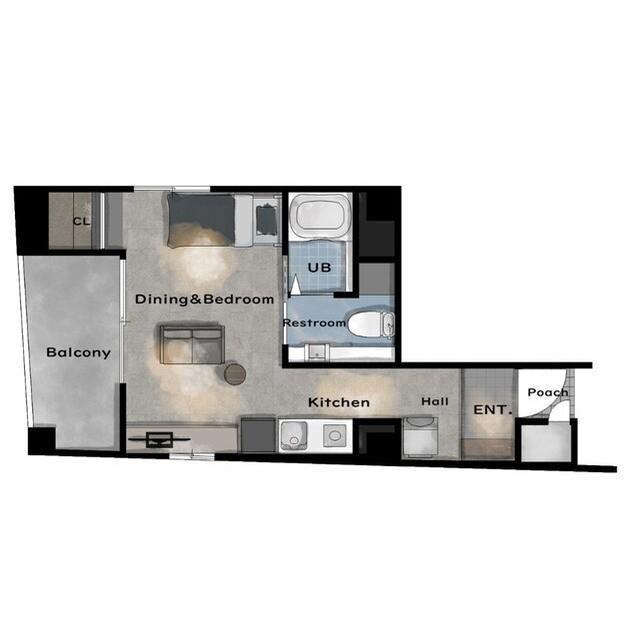 片山町の完工年月(2026年3月)築の賃貸マンションの間取り