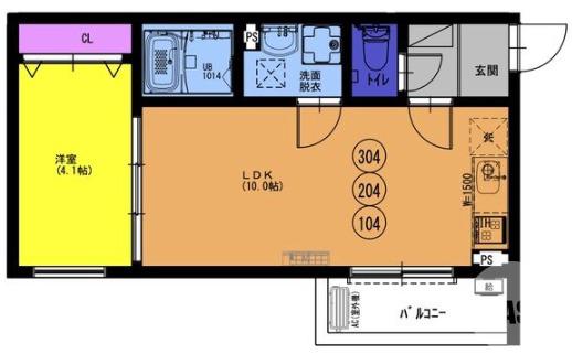 浜寺石津町西の完工年月(2022年8月)築の賃貸アパートの間取り