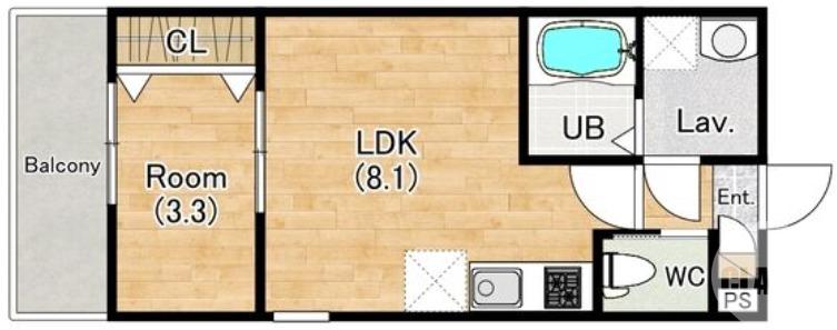 東浅香山町の完工年月(2026年3月)築の賃貸アパートの間取り