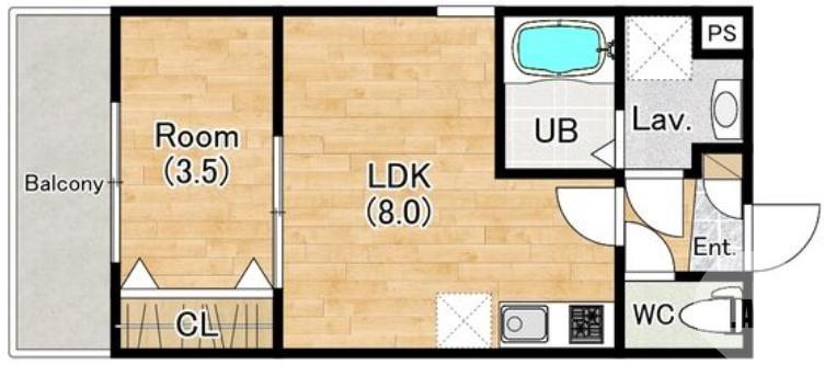 東浅香山町の完工年月(2026年3月)築の賃貸アパートの間取り