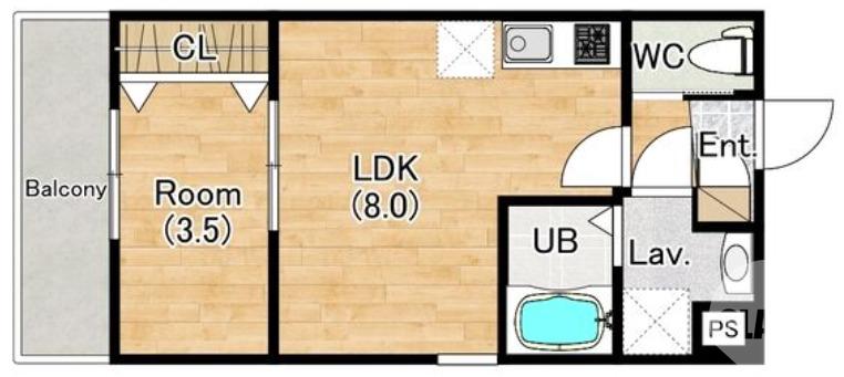 東浅香山町の完工年月(2026年3月)築の賃貸アパートの間取り