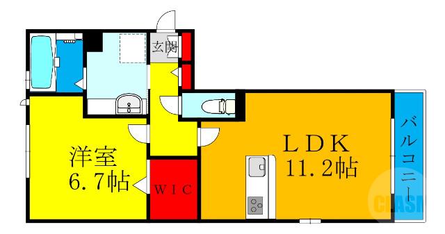 大桐の完工年月(2015年6月)築の賃貸アパートの間取り