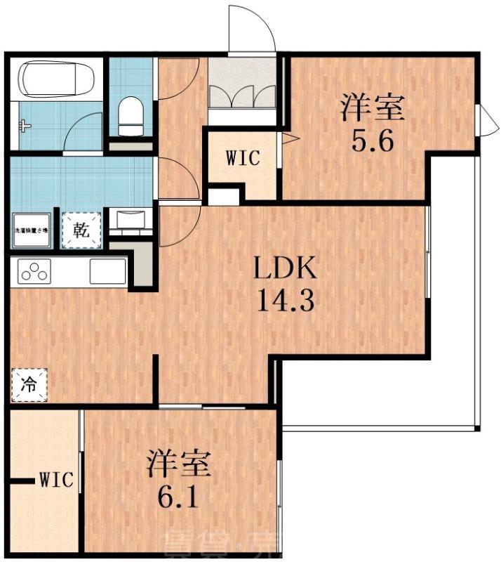 背戸口の完工年月(2026年1月)築の賃貸アパートの間取り