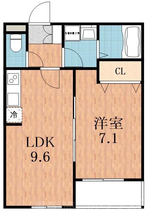 阪南町の完工年月(2025年12月)築の賃貸アパートの間取り