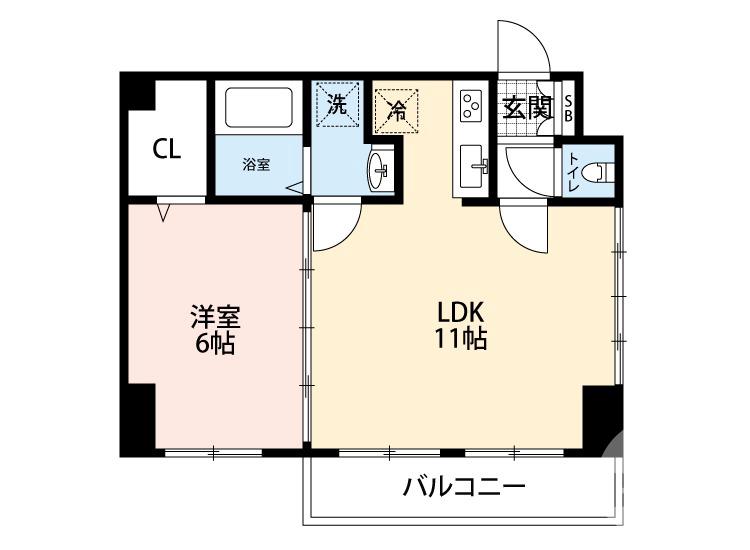 櫛屋町東の完工年月(2015年3月)築の賃貸マンションの間取り