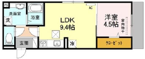 セジュール石田森南の間取り