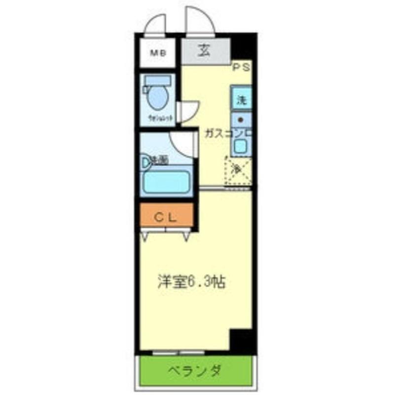 中之町西の完工年月(1996年11月)築の賃貸マンションの間取り